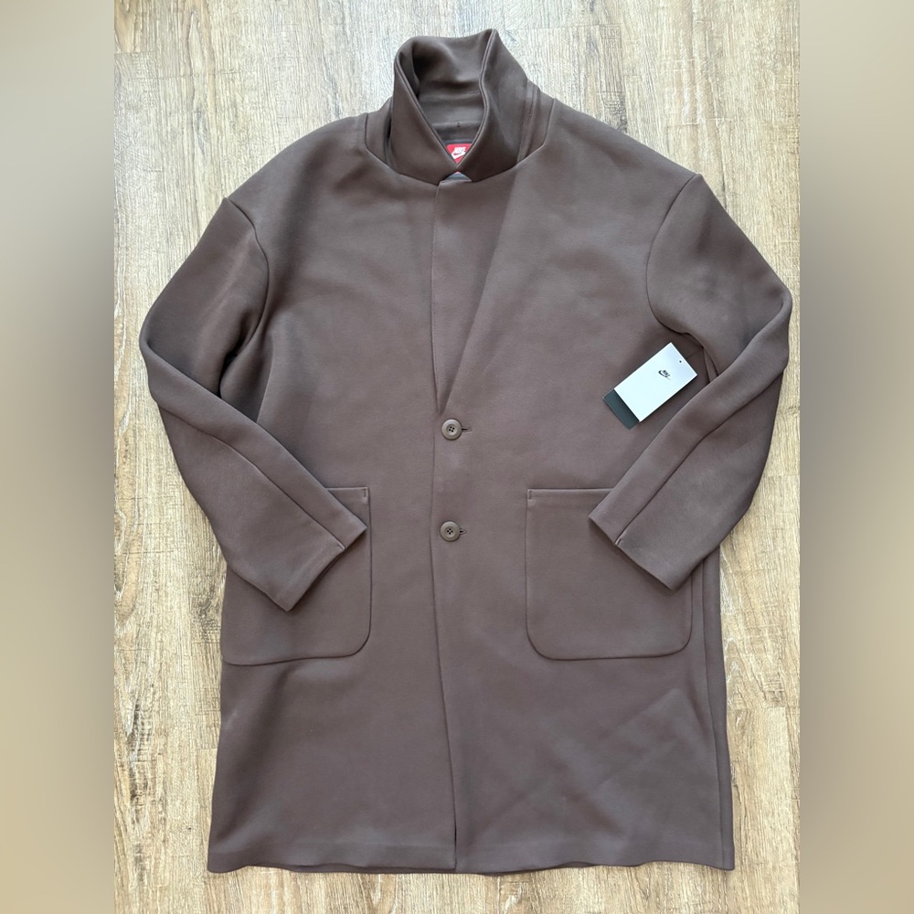 Nike Tech Fleece Reimagined Trench Coat Brown Men’s Sz Large FB0601-237